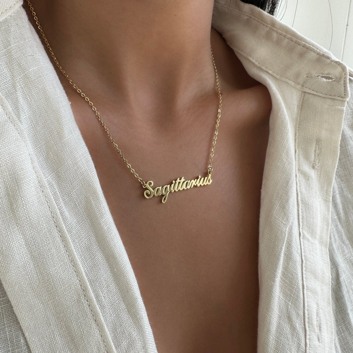 Zodiac Name Necklace - ISMI JEWELS