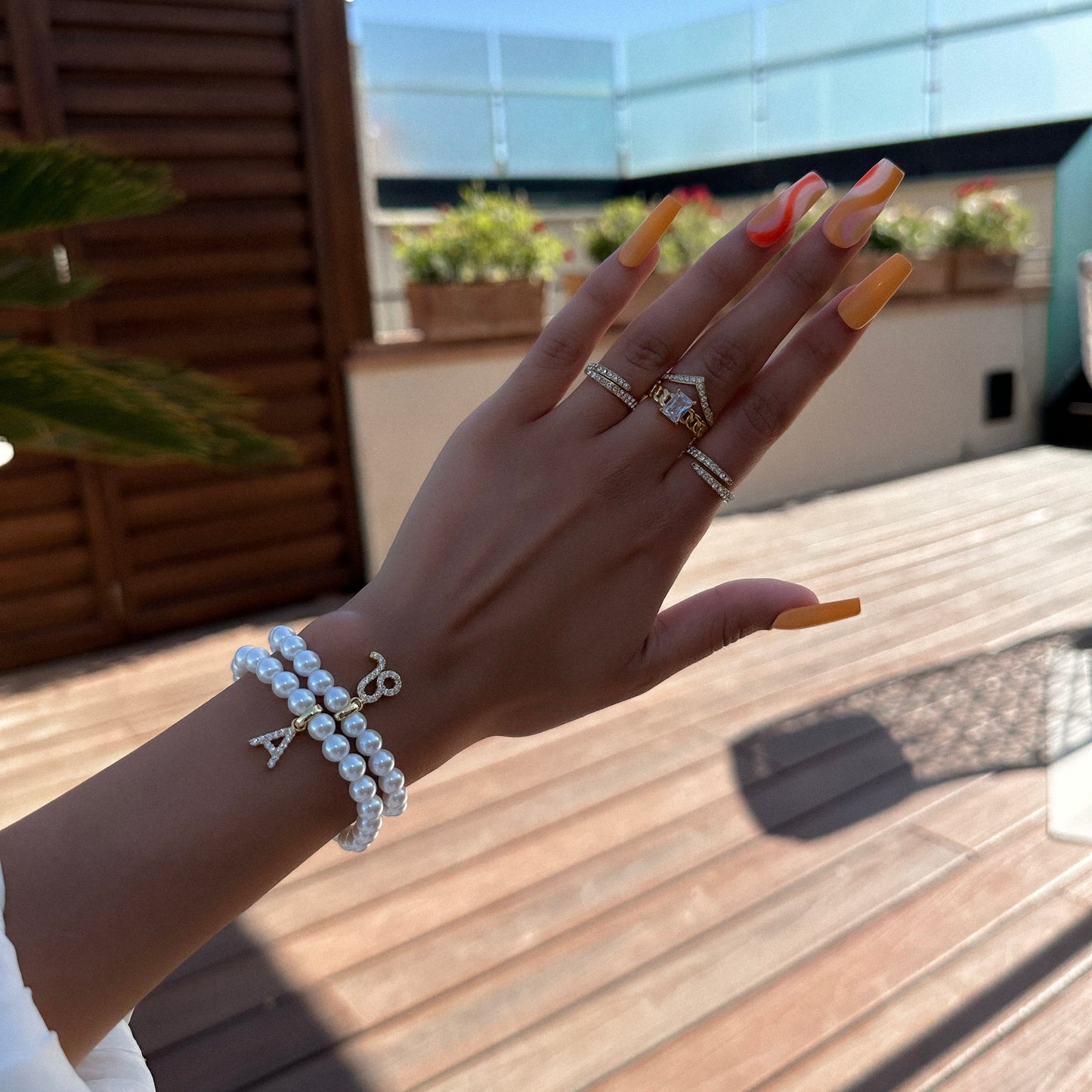 Pave Pearl Zodiac Bracelet - Image 6 - ISMI JEWELS