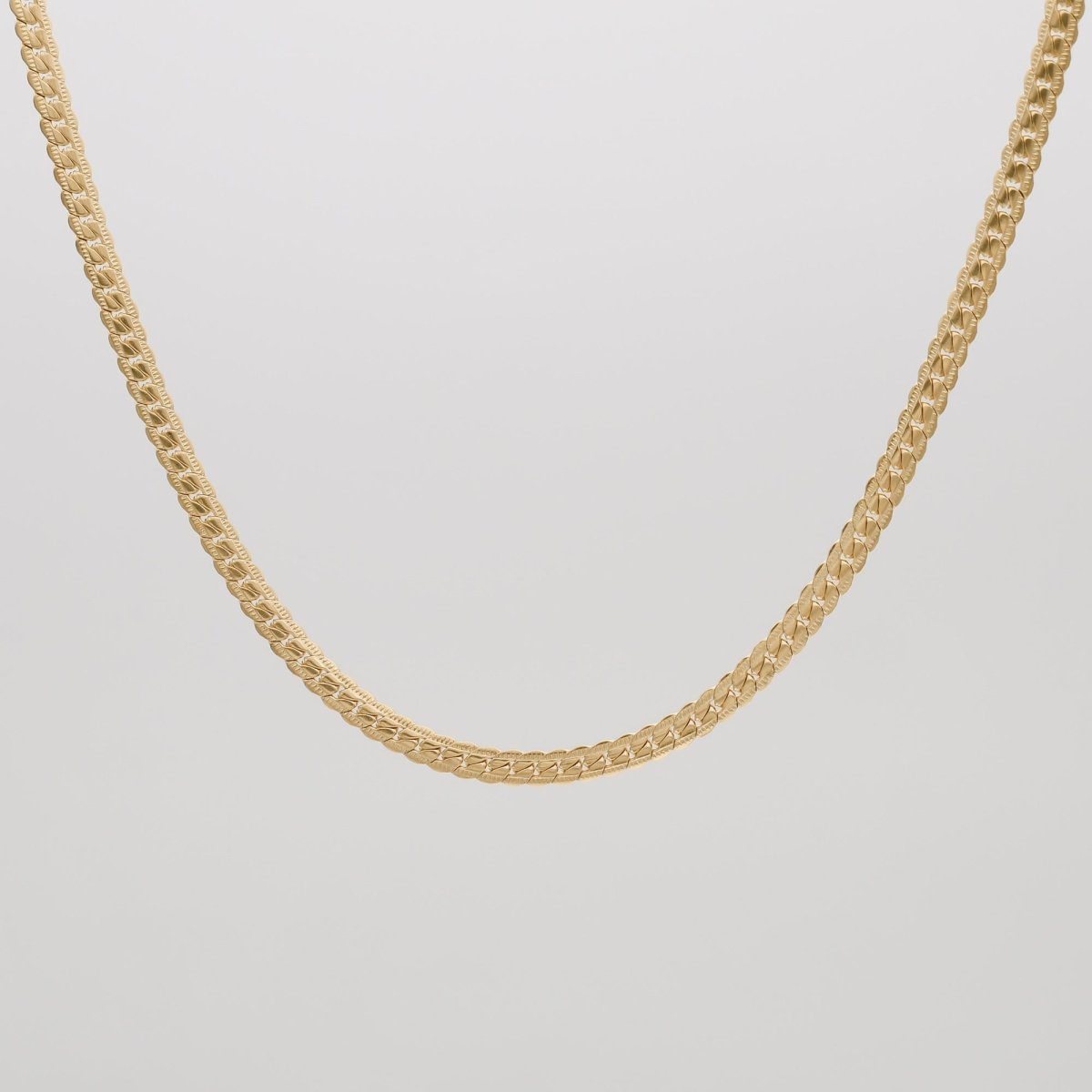 Zuri Hammered Curb Chain - ISMI JEWELS