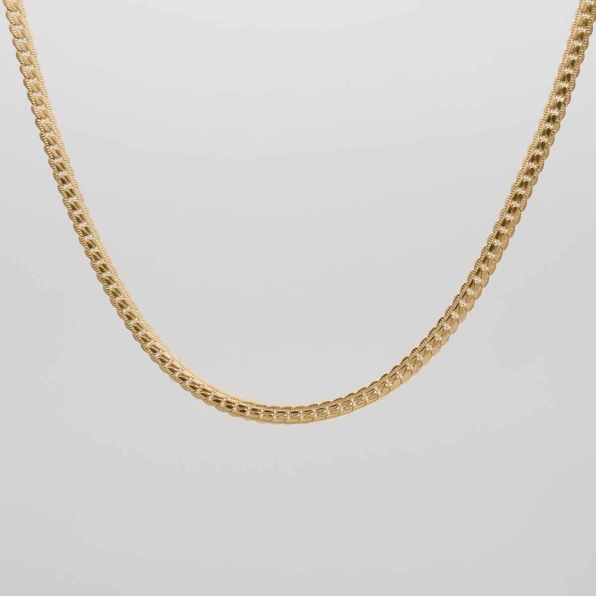 Zuri Hammered Curb Chain - ISMI JEWELS