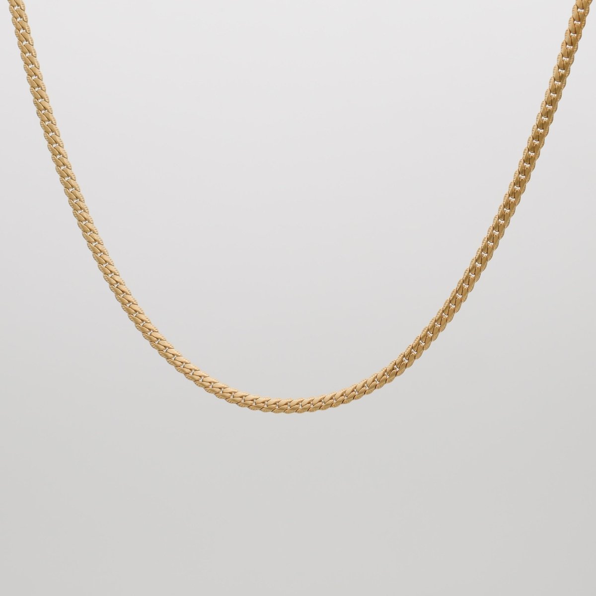 Zuri Hammered Curb Chain - ISMI JEWELS