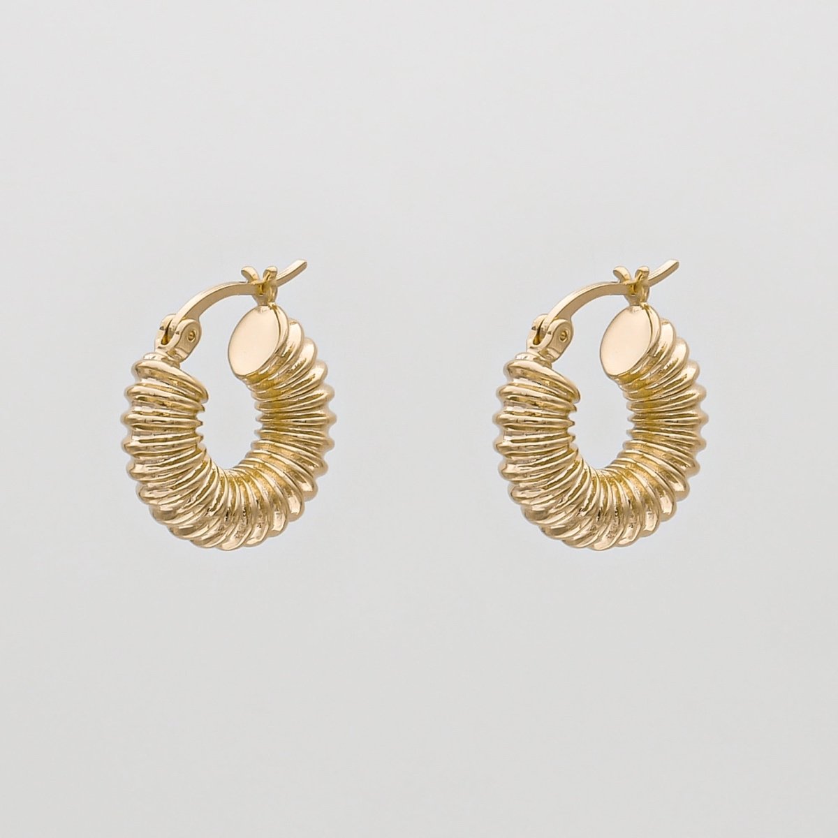 Zuri Ridge Hoop Earrings - ISMI JEWELS